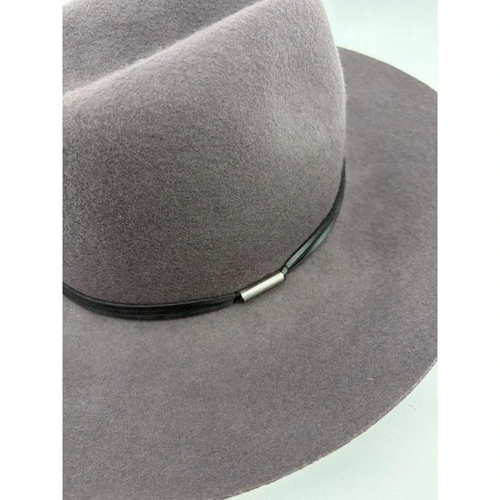 Wool Floppy Brim Fedora Hat, Gray Brown Boho, Women's Size OS, Pre-Owned
